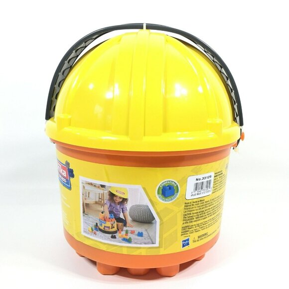 Tonka Mighty Builders Construction Hard Hat Bucket Building Blocks 25 Pi… - Picture 3 of 6